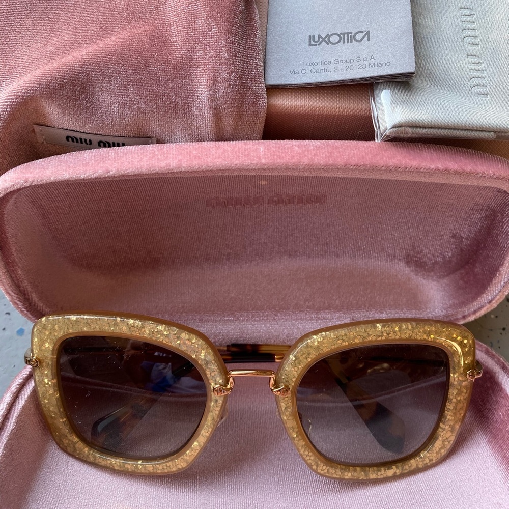 Miu Miu sunglasses Gold